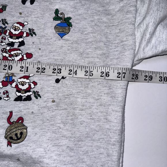 Nutcracker Christmas Tree Textured Print Crewneck Oversized Sweatshirt 24W - Picture 5 of 7